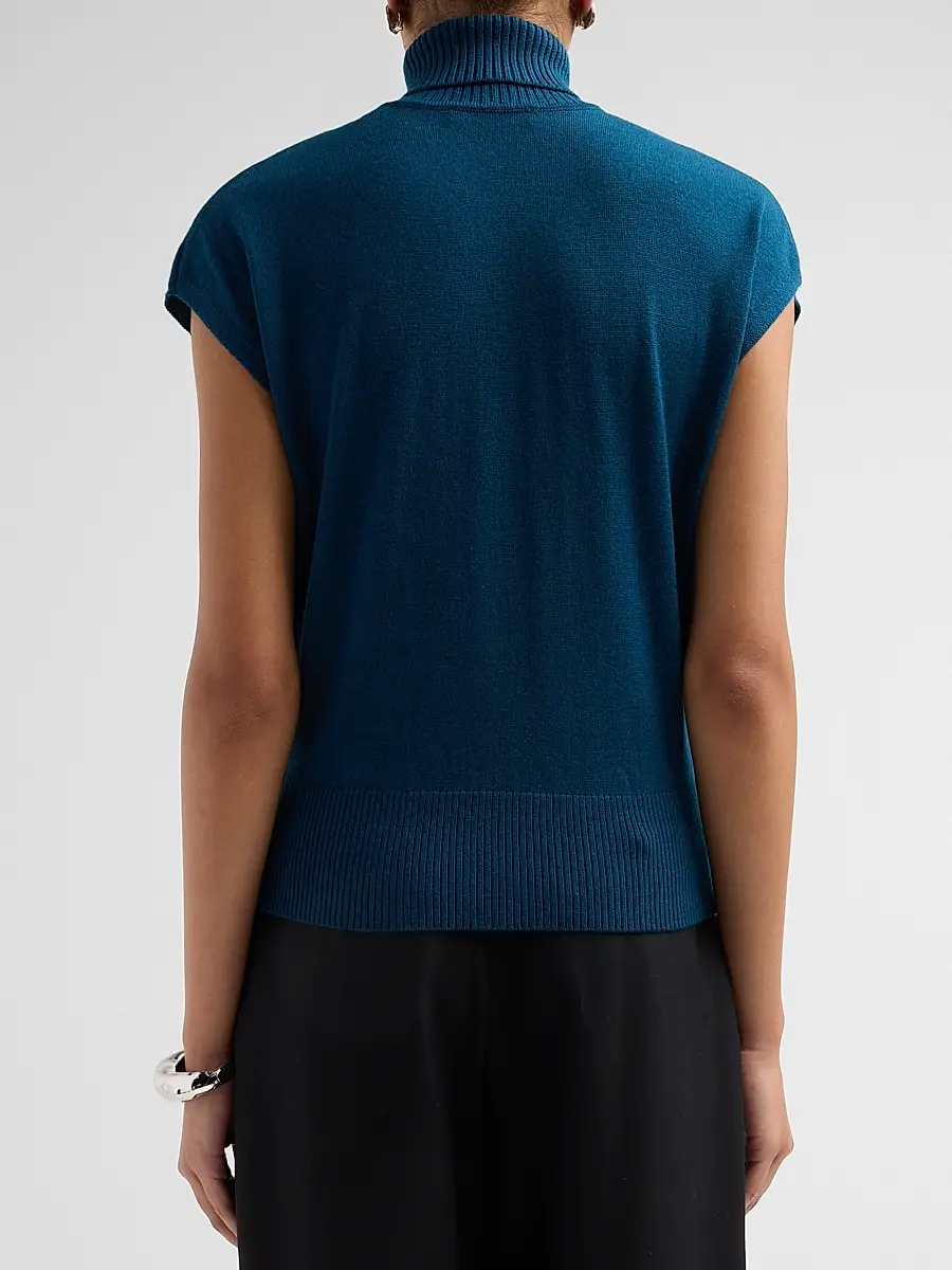 Ramy Brook Women's Natalie Cap-Sleeve Wool Sweater | Thumbnail 3