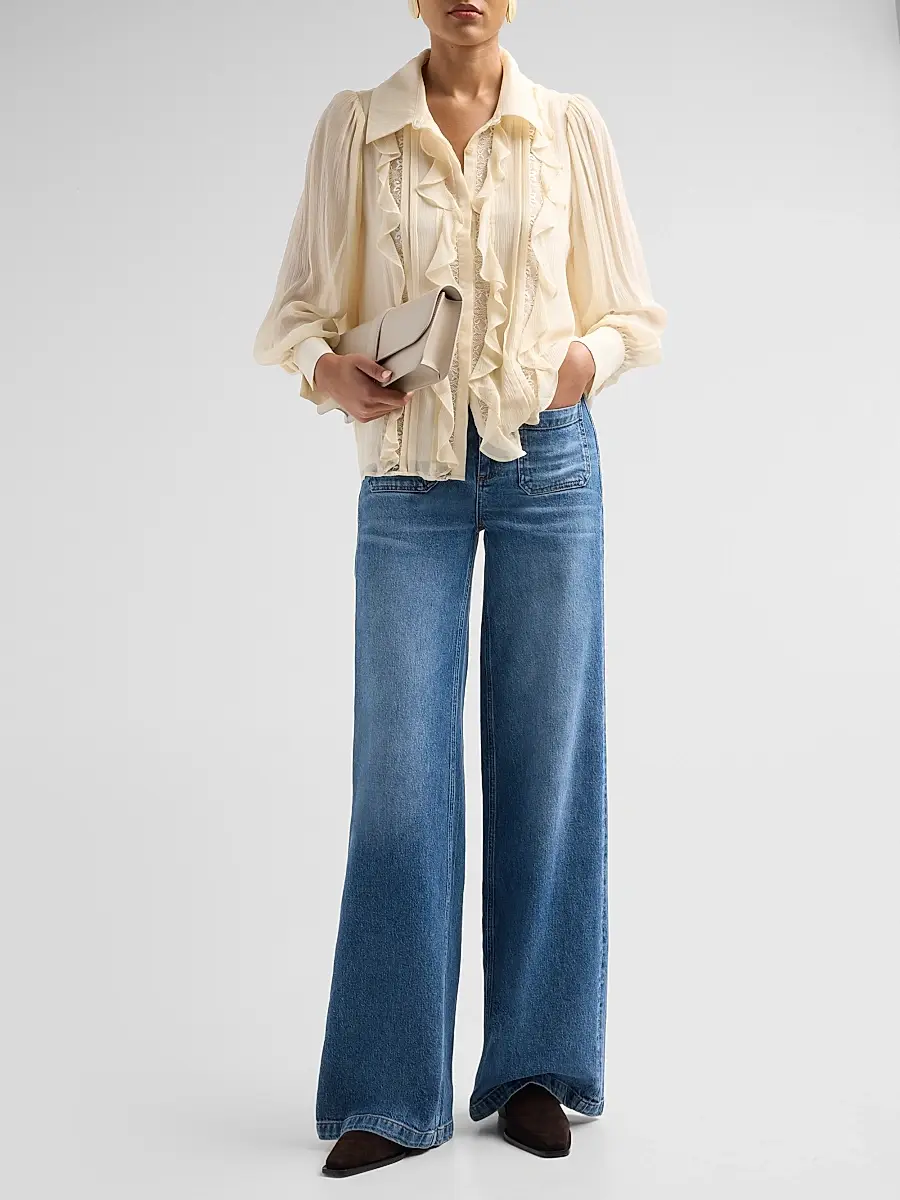 Ramy Brook Women's Cleo Mid-Rise Straight-Leg Jeans | Thumbnail 2 Ramy Brook Women's Cleo Mid-Rise Straight-Leg Jeans | Thumbnail 2