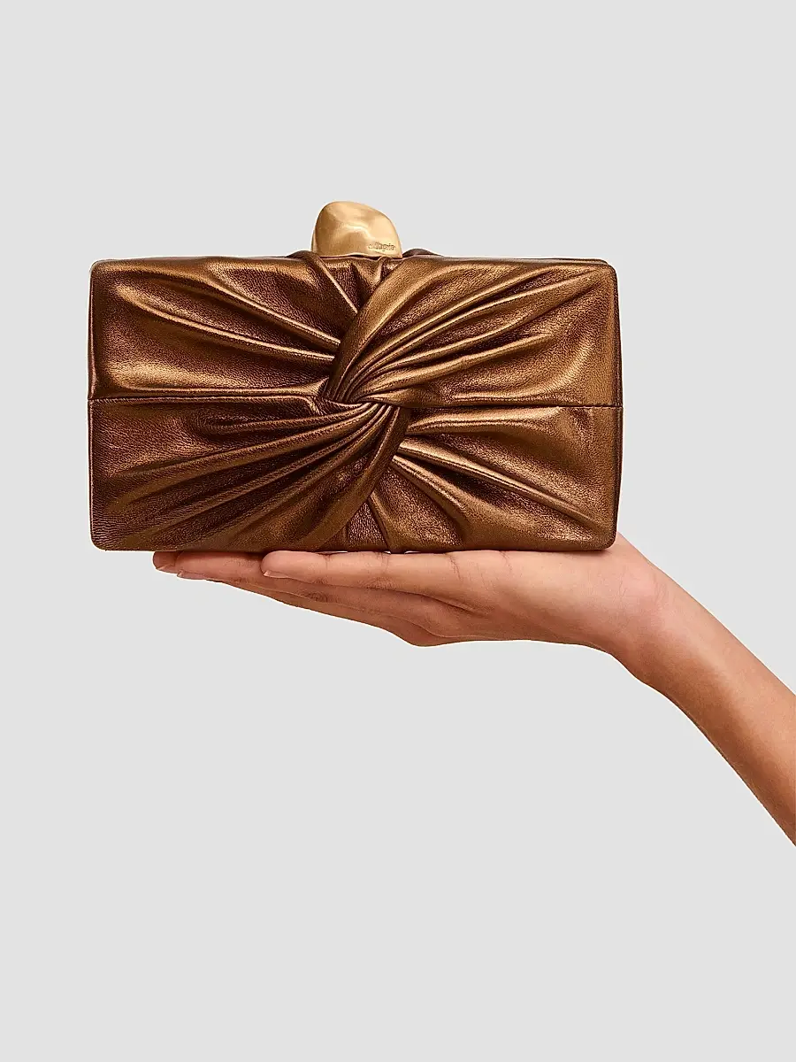 Cult Gaia Women's Lisse Metallic Leather Clutch | Thumbnail 2 Cult Gaia Women's Lisse Metallic Leather Clutch | Thumbnail 2