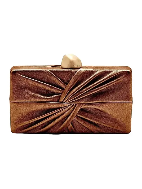 Women's Lisse Metallic Leather Clutch