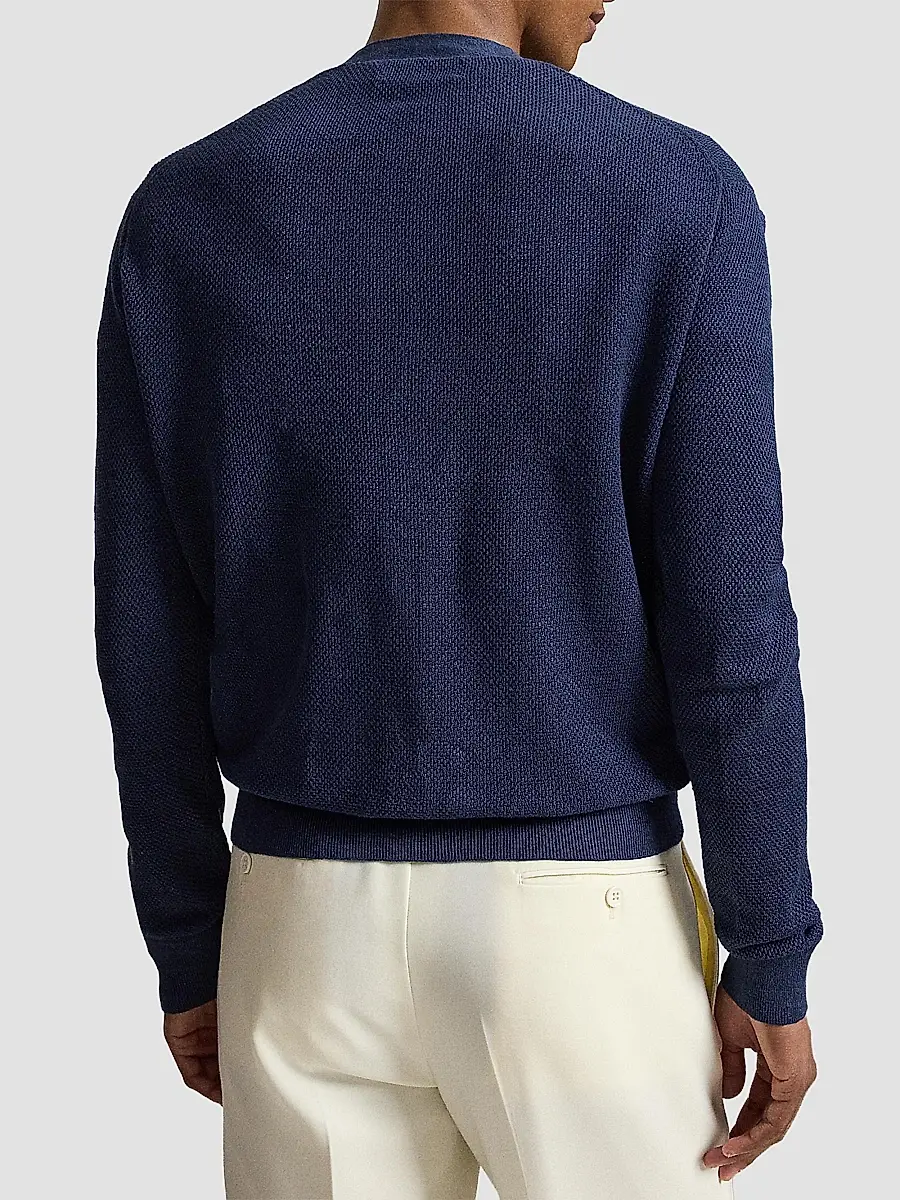 Polo Ralph Lauren Men's Linen V-Neck Cardigan | Thumbnail 3 Polo Ralph Lauren Men's Linen V-Neck Cardigan | Thumbnail 3