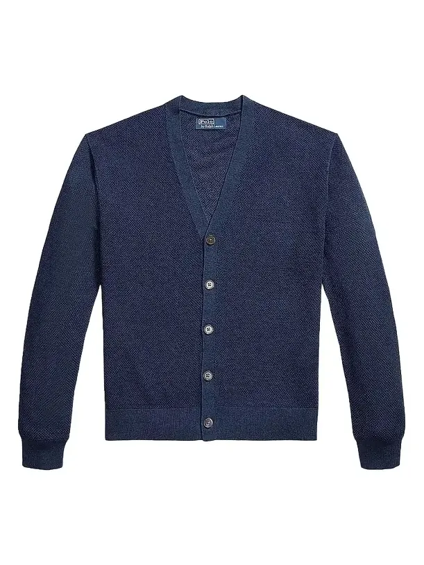 Men's Linen V-Neck Cardigan