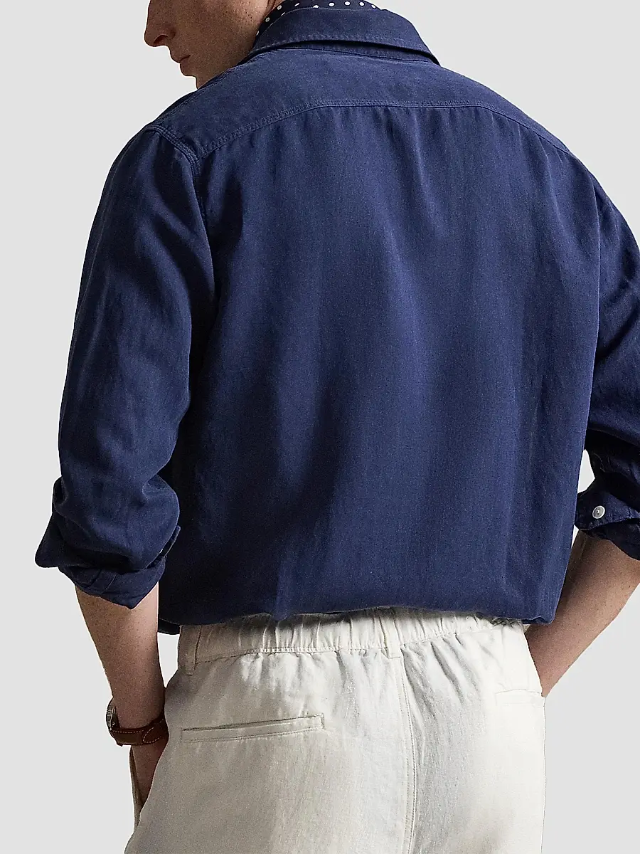 Polo Ralph Lauren Men's Classic-Fit Linen-Silk Shirt | Thumbnail 3 Polo Ralph Lauren Men's Classic-Fit Linen-Silk Shirt | Thumbnail 3