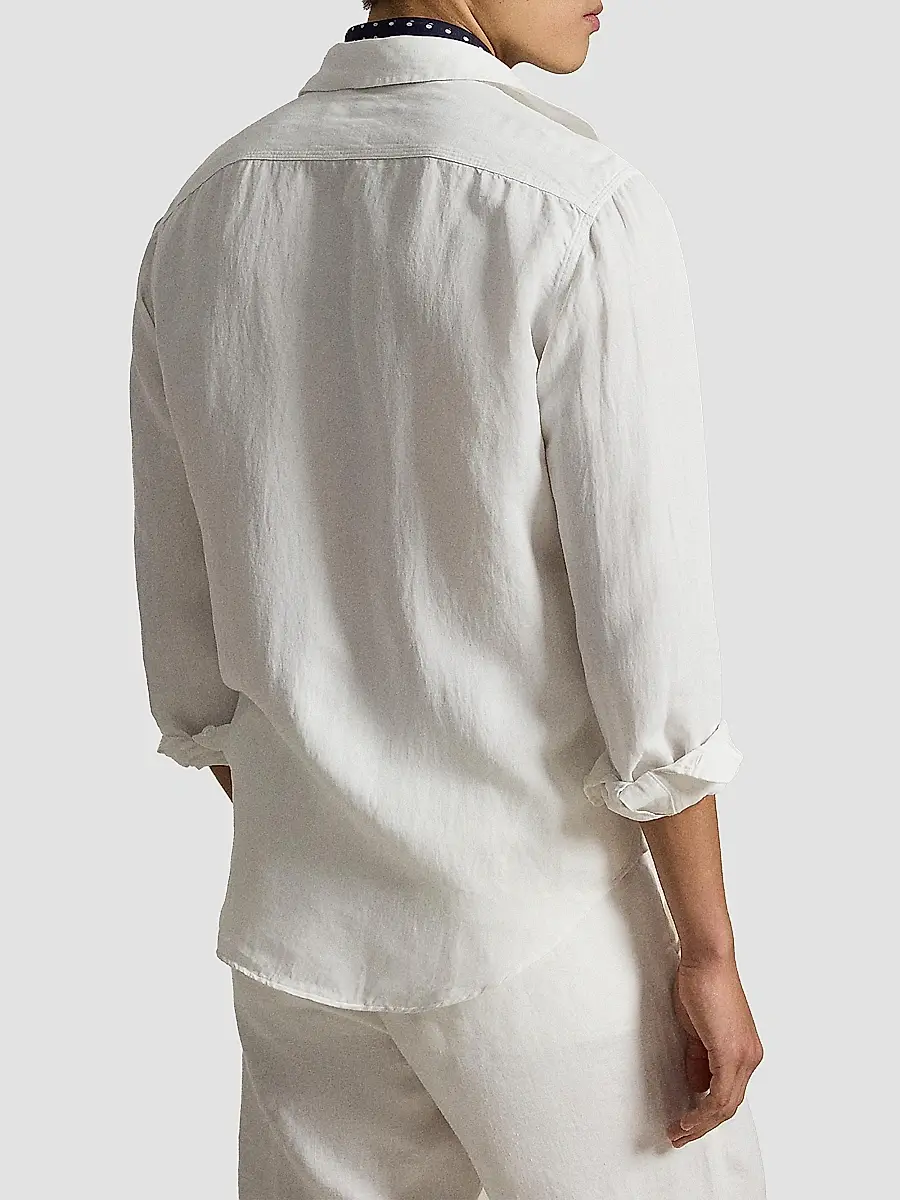 Polo Ralph Lauren Men's Classic-Fit Linen-Silk Shirt | Thumbnail 3 Polo Ralph Lauren Men's Classic-Fit Linen-Silk Shirt | Thumbnail 3