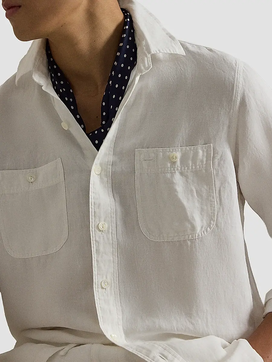 Polo Ralph Lauren Men's Classic-Fit Linen-Silk Shirt | Thumbnail 5 Polo Ralph Lauren Men's Classic-Fit Linen-Silk Shirt | Thumbnail 5