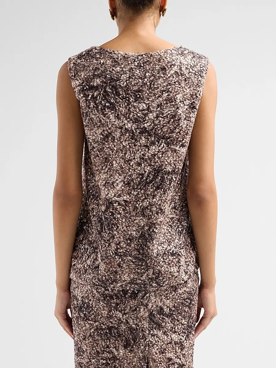 Kiton Women's Sequined V-Neck Top | Thumbnail 3 Kiton Women's Sequined V-Neck Top | Thumbnail 3