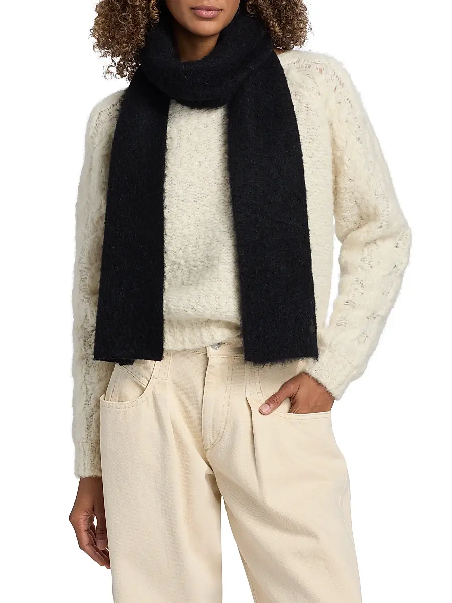 Isabel Marant Women's Peliz Alpaca-Blend Scarf | Thumbnail 2 Isabel Marant Women's Peliz Alpaca-Blend Scarf | Thumbnail 2