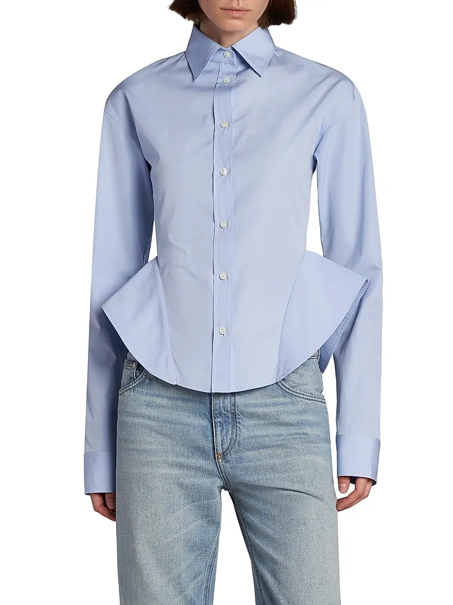 Stella McCartney Women's Basque Cotton Poplin Shirt | Thumbnail 3