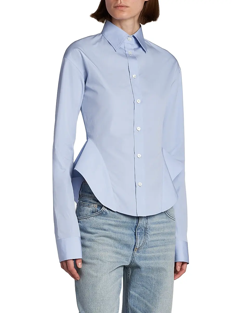Stella McCartney Women's Basque Cotton Poplin Shirt | Thumbnail 4