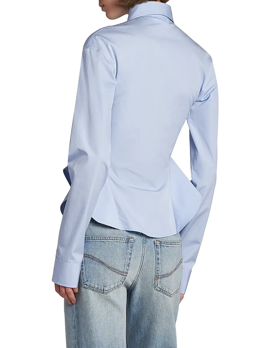 Stella McCartney Women's Basque Cotton Poplin Shirt | Thumbnail 5