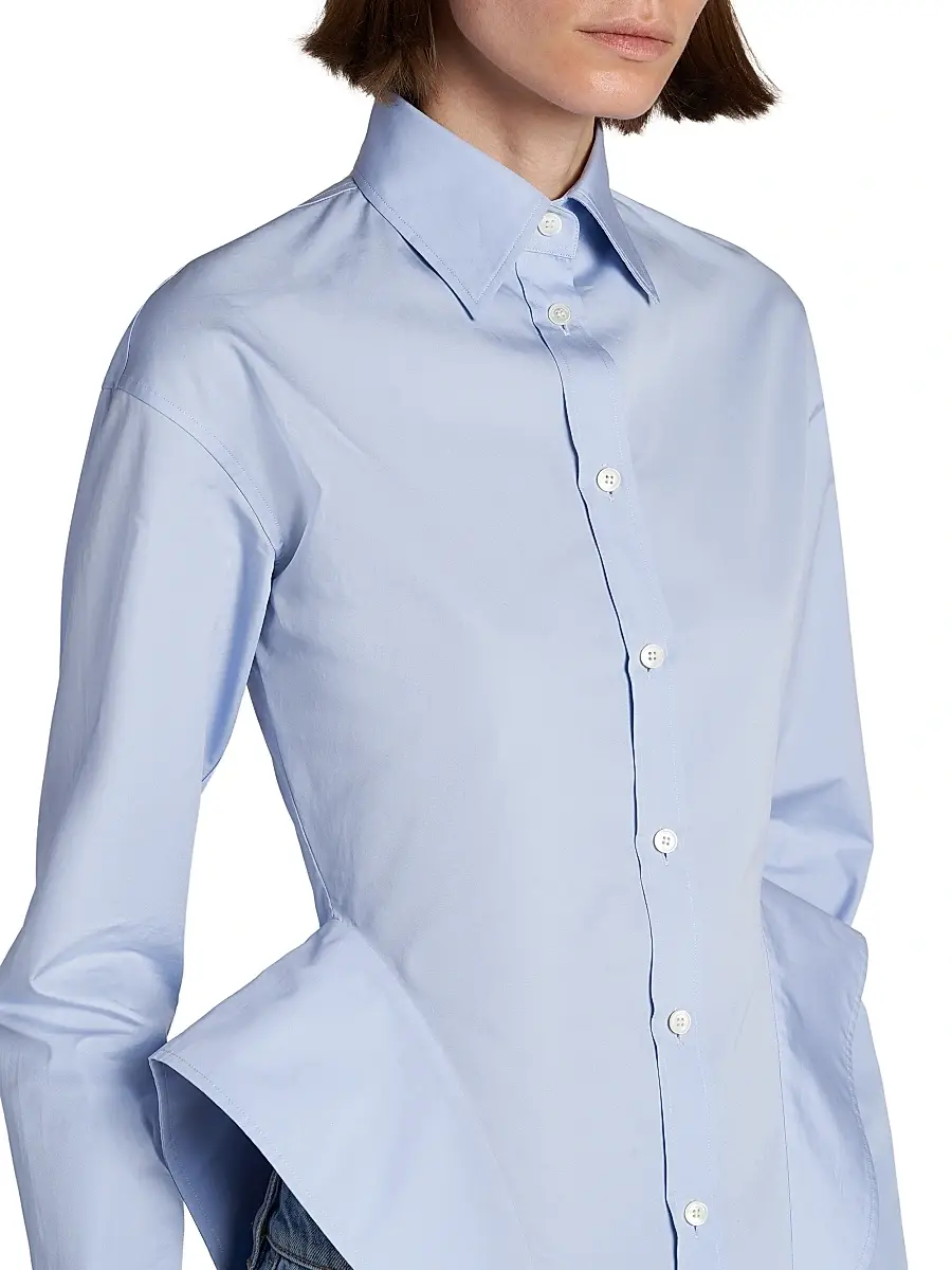 Stella McCartney Women's Basque Cotton Poplin Shirt | Thumbnail 6