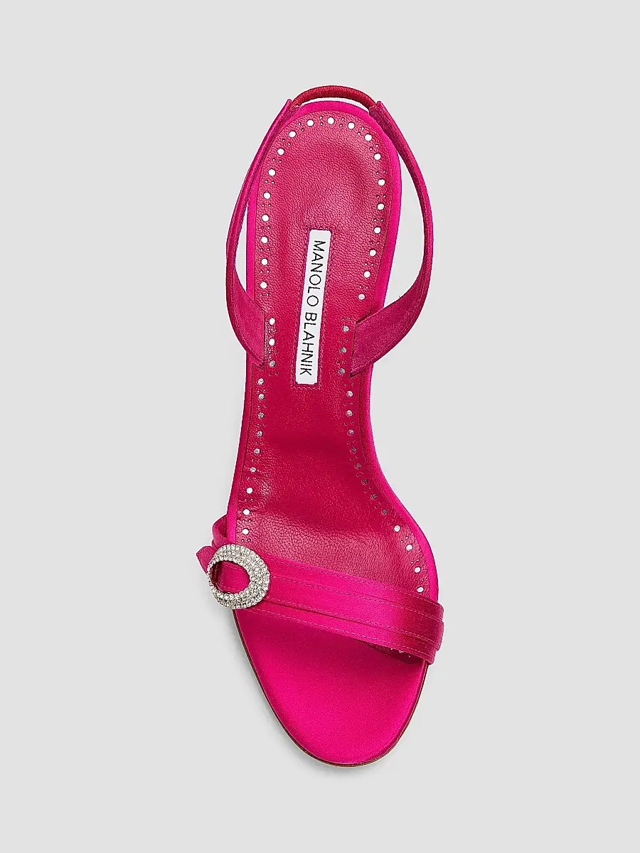 Manolo Blahnik Women's Zutosan 90MM Satin Slingback Sandals | Thumbnail 5 Manolo Blahnik Women's Zutosan 90MM Satin Slingback Sandals | Thumbnail 5