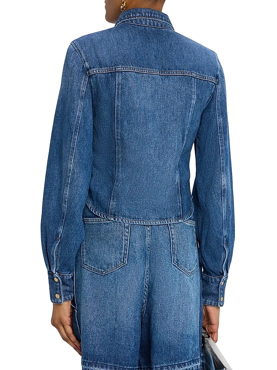Ganni Women's Denim Corset Shirt | Thumbnail 4 Ganni Women's Denim Corset Shirt | Thumbnail 4