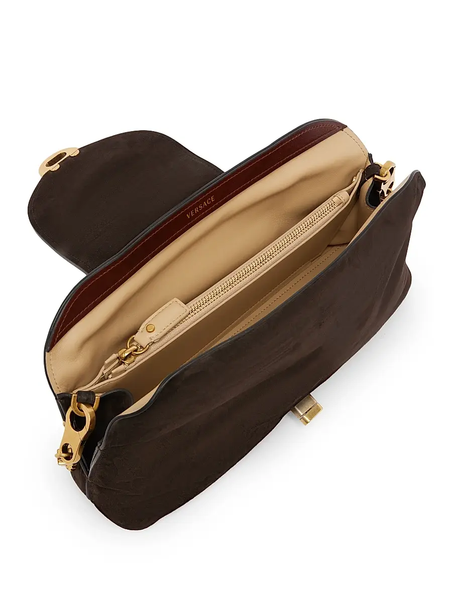 Versace Women's Medusa Suede Clutch | Thumbnail 3
