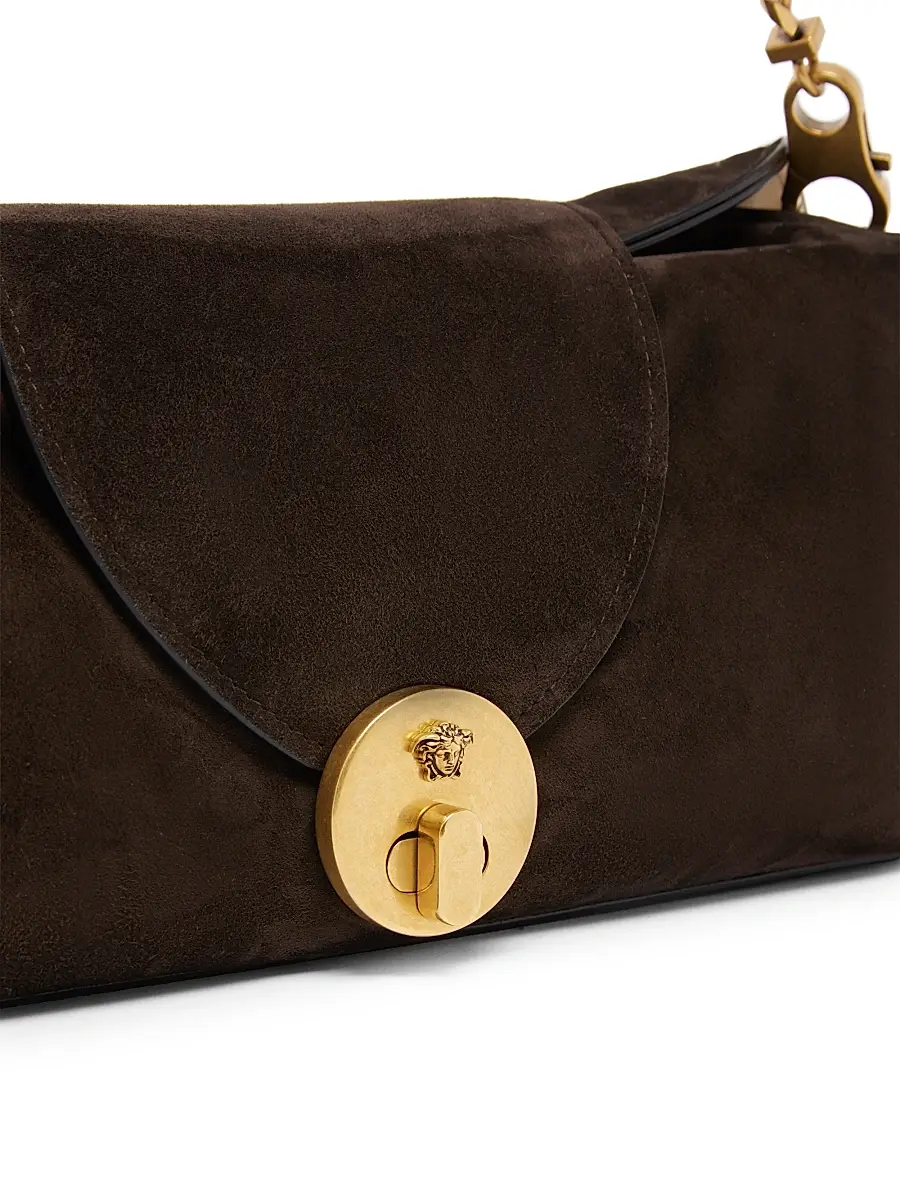 Versace Women's Medusa Suede Clutch | Thumbnail 6