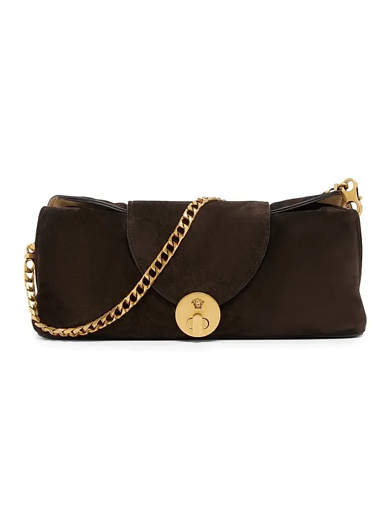 Women's Medusa Suede Clutch Women's Medusa Suede Clutch