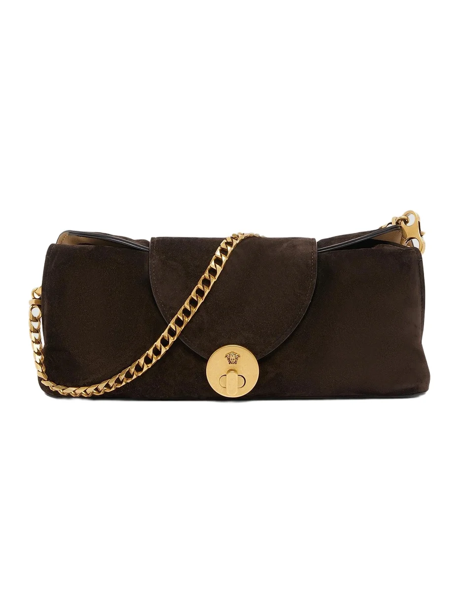 Women's Medusa Suede Clutch Women's Medusa Suede Clutch