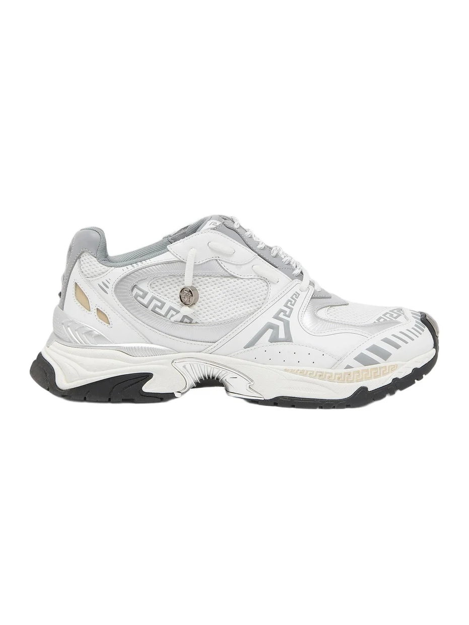 Men's La Greca Leather & Mesh Low-Top Sneakers Men's La Greca Leather & Mesh Low-Top Sneakers