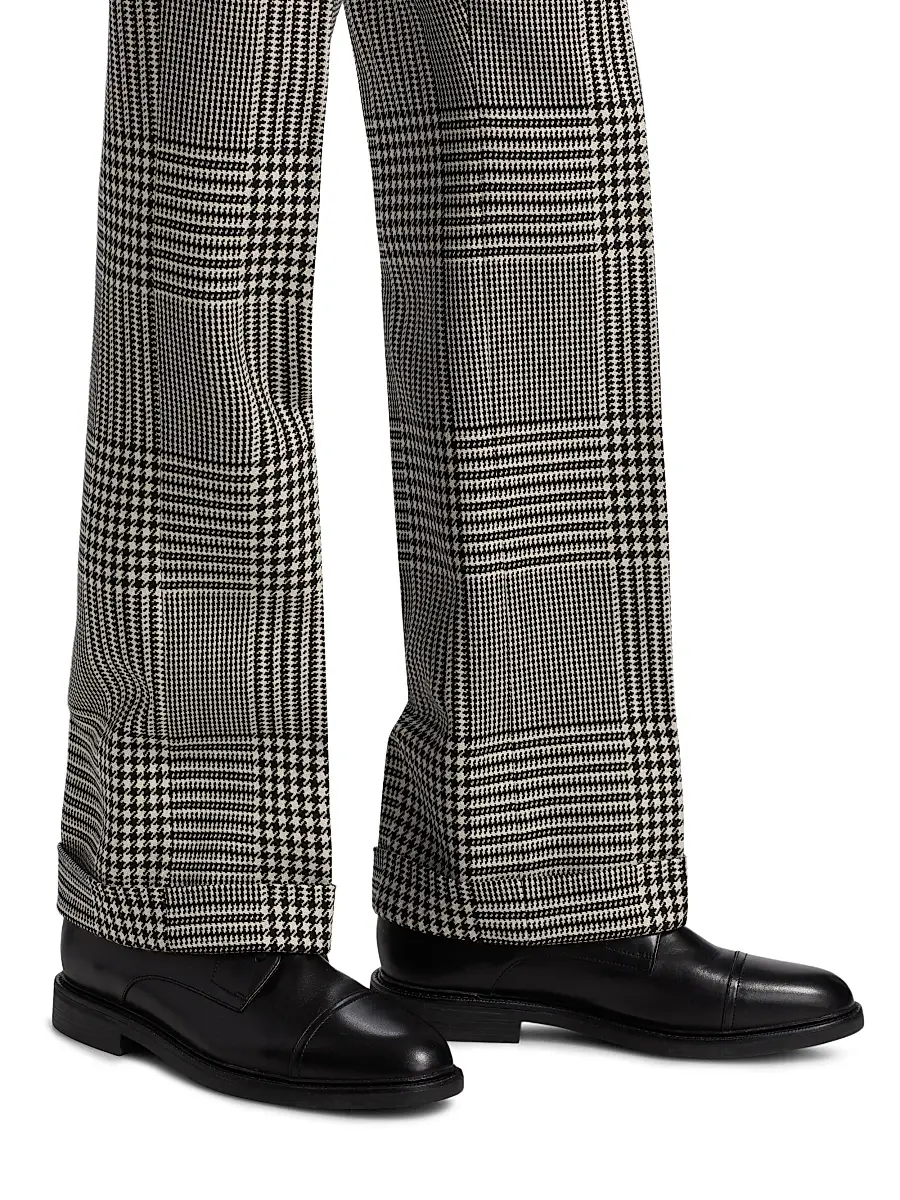 Tom Ford Men's Master Prince of Wales Wool Trousers | Thumbnail 5 Tom Ford Men's Master Prince of Wales Wool Trousers | Thumbnail 5