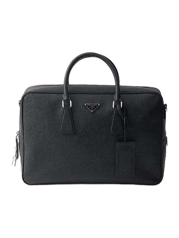 Prada Men's Saffiano Leather Work Bag