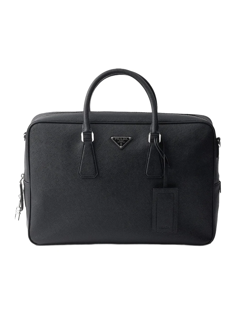 Prada Men's Saffiano Leather Work Bag
