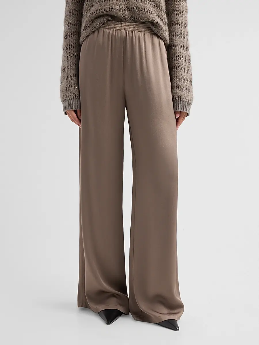 Fabiana Filippi Women's Enver Satin Wide-Leg Trousers | Thumbnail 4 Fabiana Filippi Women's Enver Satin Wide-Leg Trousers | Thumbnail 4