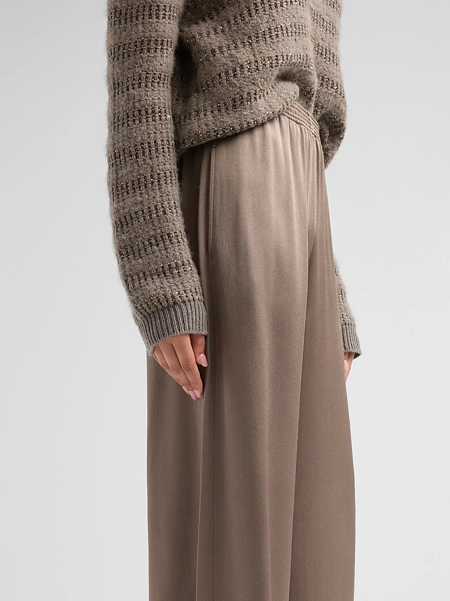 Fabiana Filippi Women's Enver Satin Wide-Leg Trousers | Thumbnail 5 Fabiana Filippi Women's Enver Satin Wide-Leg Trousers | Thumbnail 5
