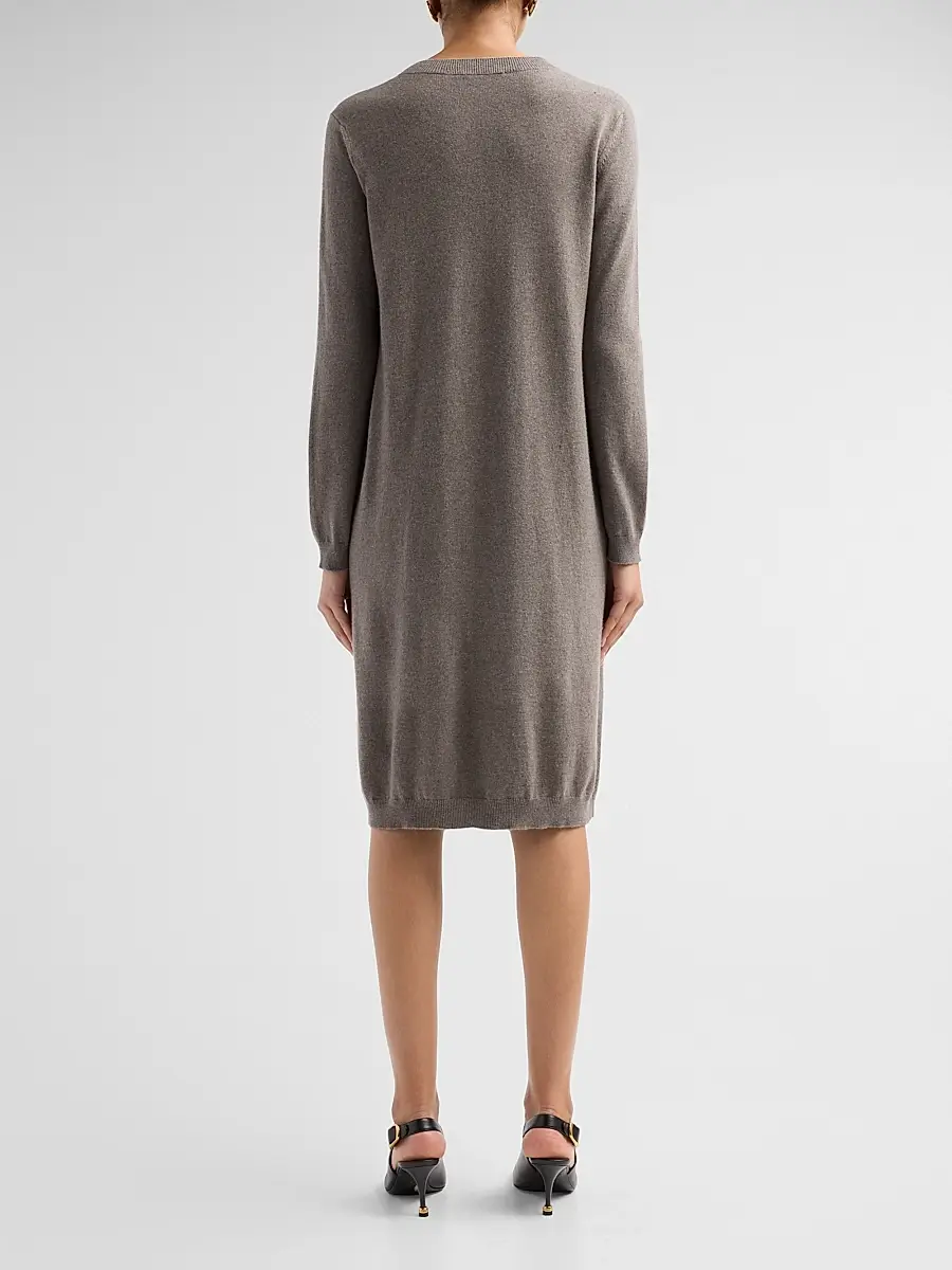 Fabiana Filippi Women's Platinum Knit Pinned Dress | Thumbnail 3