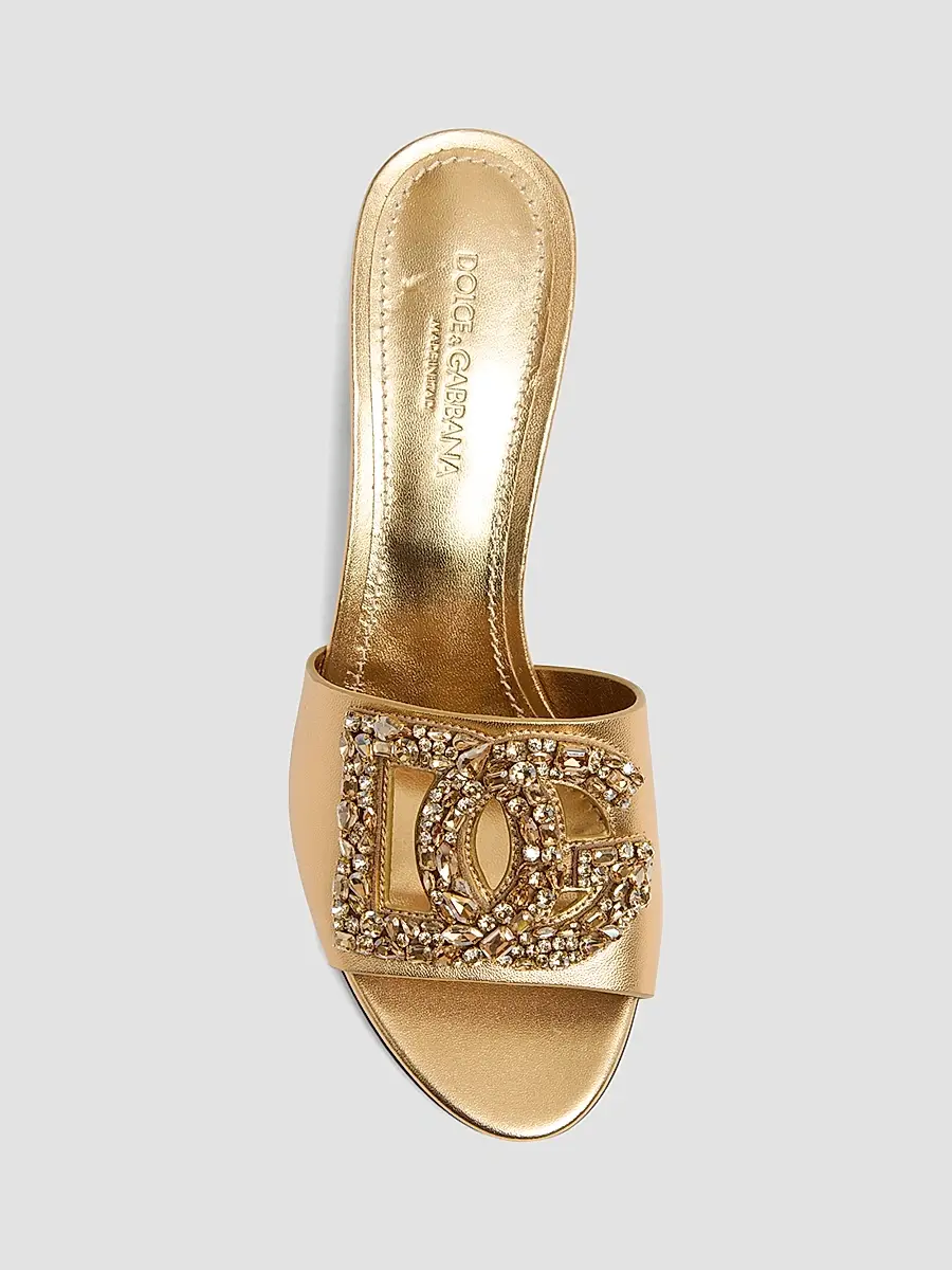 Dolce & Gabbana Women's SGX D & G Cutout Leather Sandals | Thumbnail 4 Dolce & Gabbana Women's SGX D & G Cutout Leather Sandals | Thumbnail 4