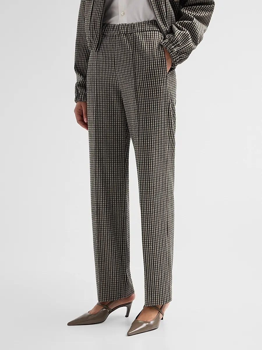 Fabiana Filippi Women's Filo Diamante Houndsooth Jersey Trousers | Thumbnail 4 Fabiana Filippi Women's Filo Diamante Houndsooth Jersey Trousers | Thumbnail 4