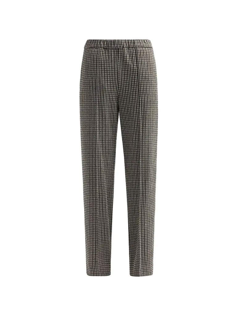 Fabiana Filippi Women's Filo Diamante Houndsooth Jersey Trousers - Only One Colour - Size 0 | Image 1 Fabiana Filippi Women's Filo Diamante Houndsooth Jersey Trousers - Only One Colour - Size 0 | Image 1
