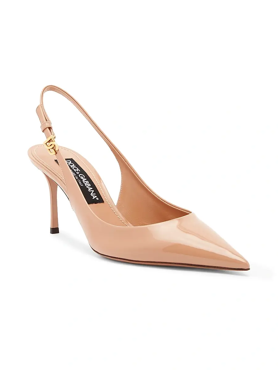 Dolce & Gabbana Women's Vernice 75MM Patent Leather Slingback Pumps | Thumbnail 2