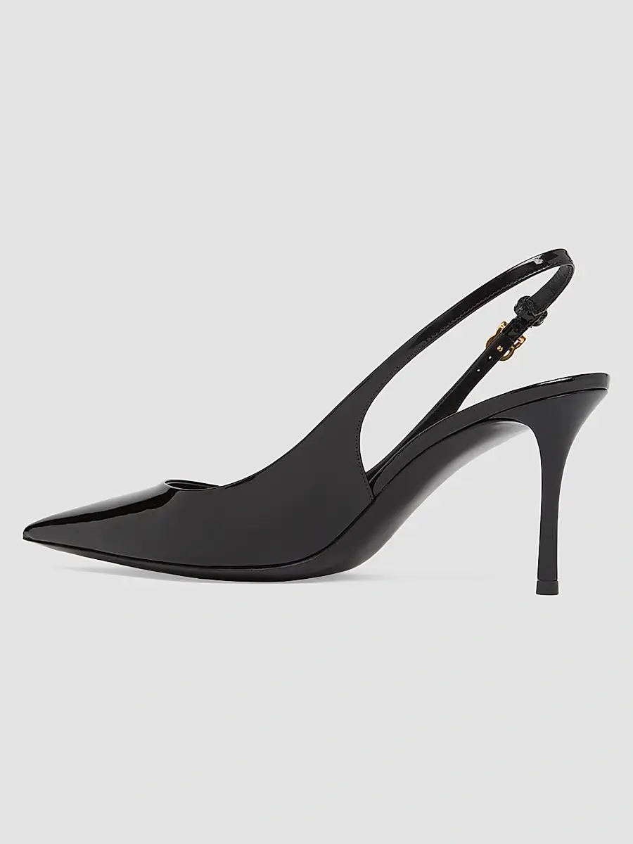 Dolce & Gabbana Women's Vernice 75MM Patent Leather Slingback Pumps | Thumbnail 3 Dolce & Gabbana Women's Vernice 75MM Patent Leather Slingback Pumps | Thumbnail 3