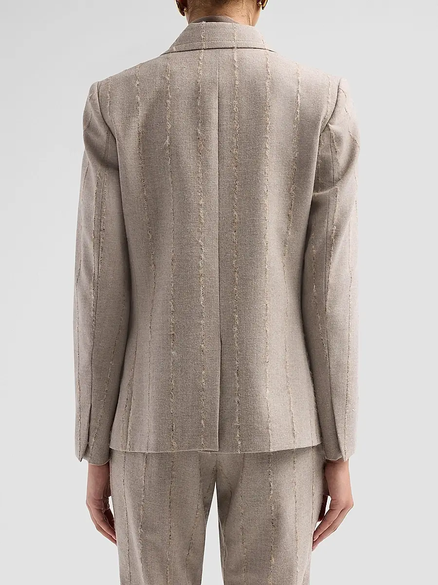 Fabiana Filippi Women's Striped Virgin Wool-Blend Double-Breasted Blazer | Thumbnail 3 Fabiana Filippi Women's Striped Virgin Wool-Blend Double-Breasted Blazer | Thumbnail 3