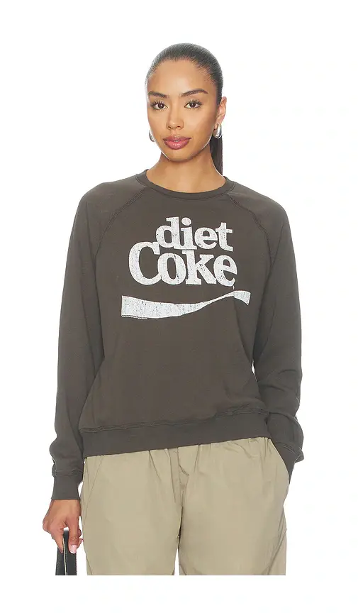 Junk Food Diet Coke Raglan Crew Fleece Sweater | Image 1 Junk Food Diet Coke Raglan Crew Fleece Sweater | Image 1