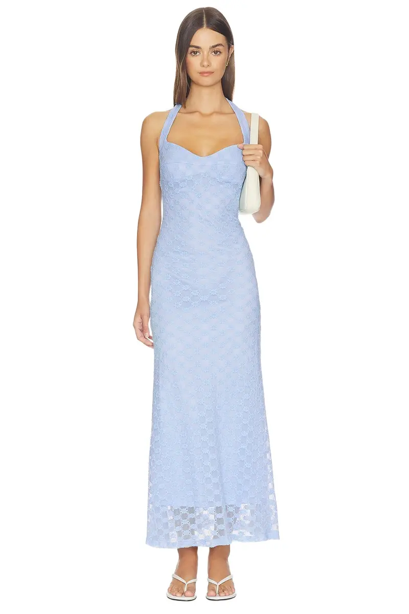 Bardot Mariko Halter Neck Midi Dress