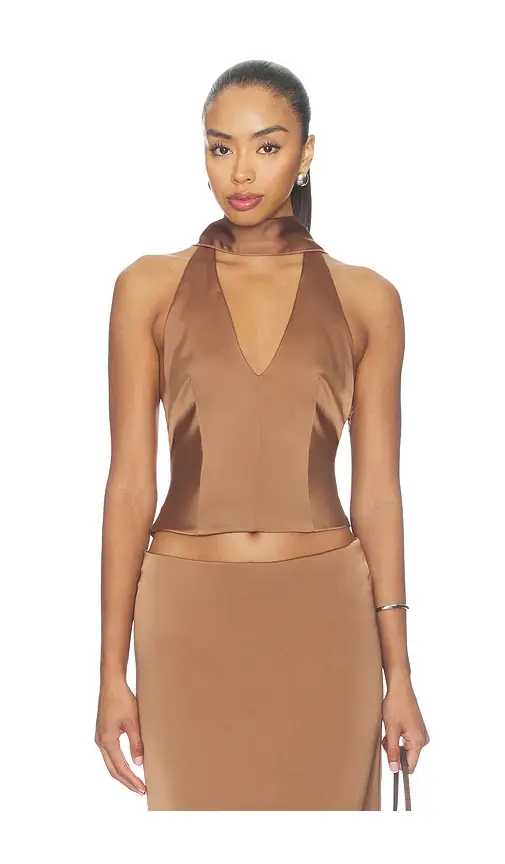 LIONESS Front Row Halter Top | Image 1 LIONESS Front Row Halter Top | Image 1