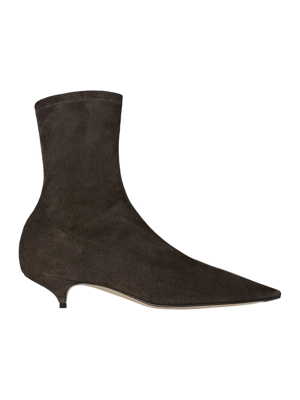 The Row Liisa Kitten Suede Booties