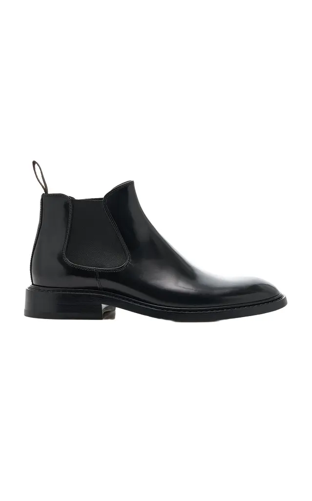 The Row Gable Leather Ankle Boots