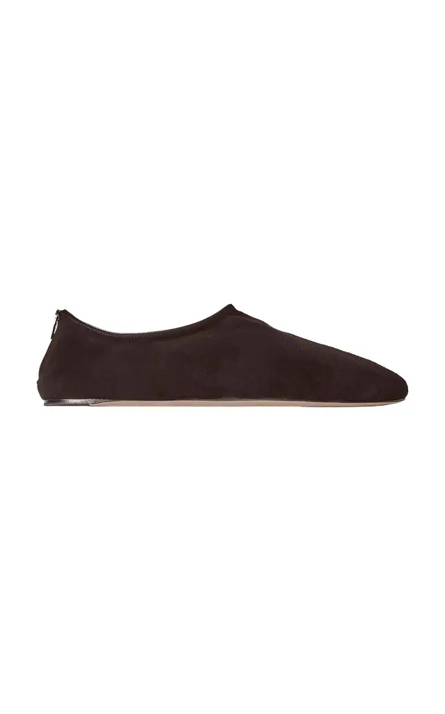 The Row Stellene Suede Slippers