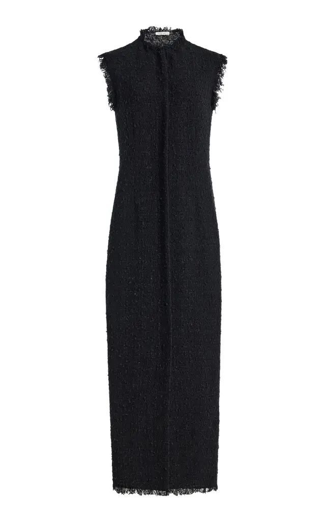 The Row Lana Cotton Tweed Maxi Dress
