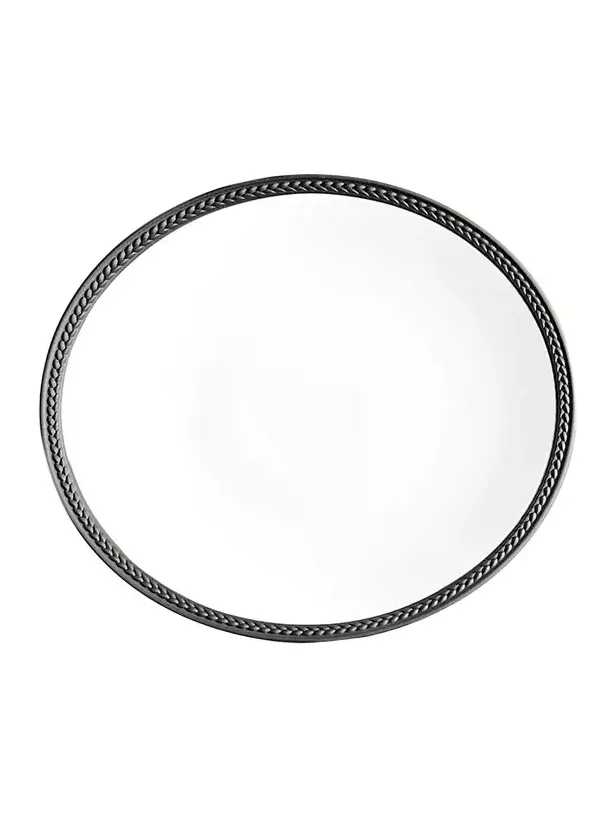 L'Objet Soie Black Salad Plate
