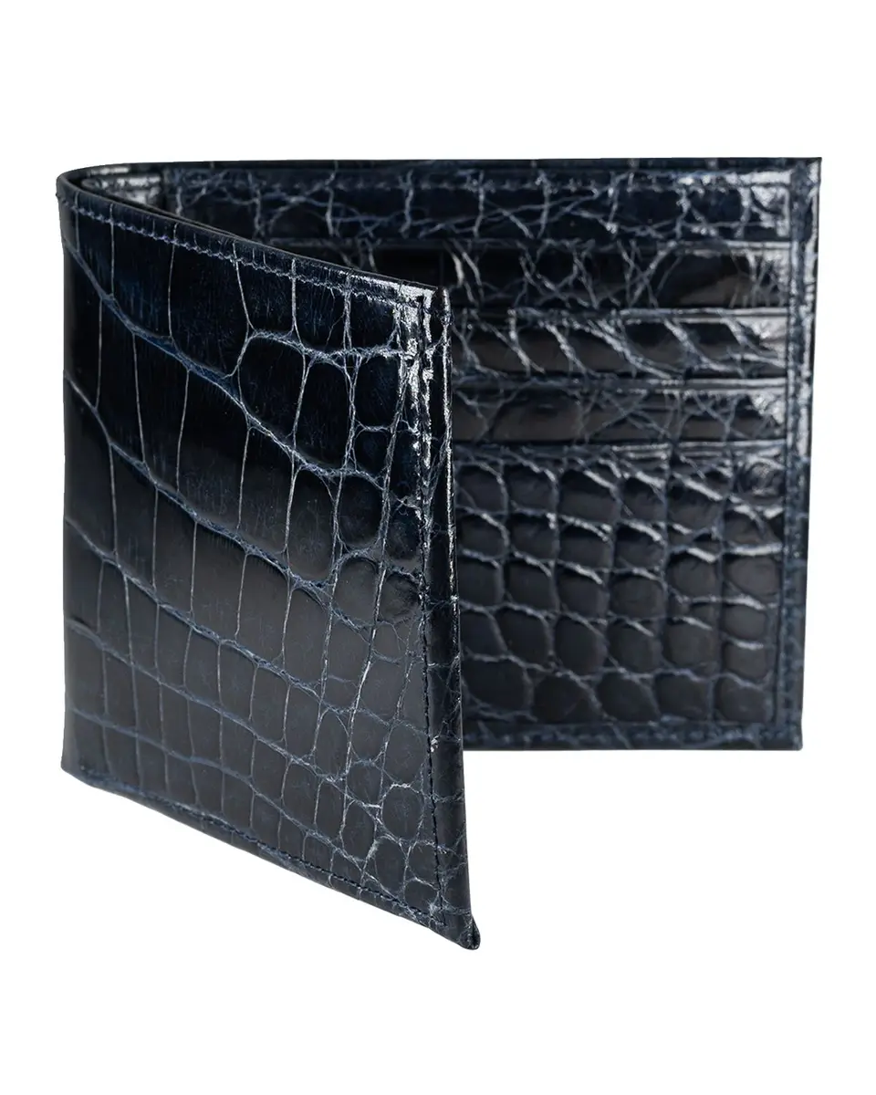 Abas Men's Glazed Alligator Bifold Wallet; Monogram Available | Thumbnail 3 Abas Men's Glazed Alligator Bifold Wallet; Monogram Available | Thumbnail 3