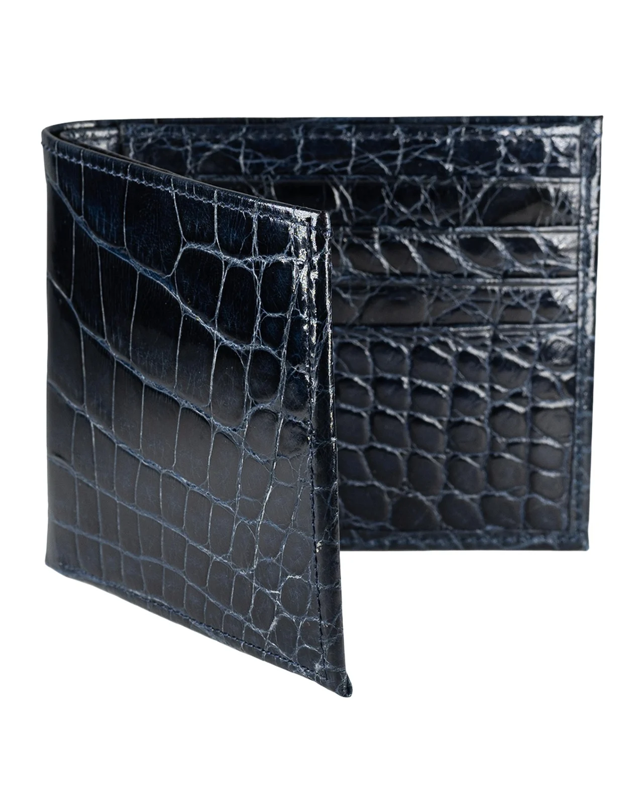 Abas Men's Glazed Alligator Bifold Wallet; Monogram Available