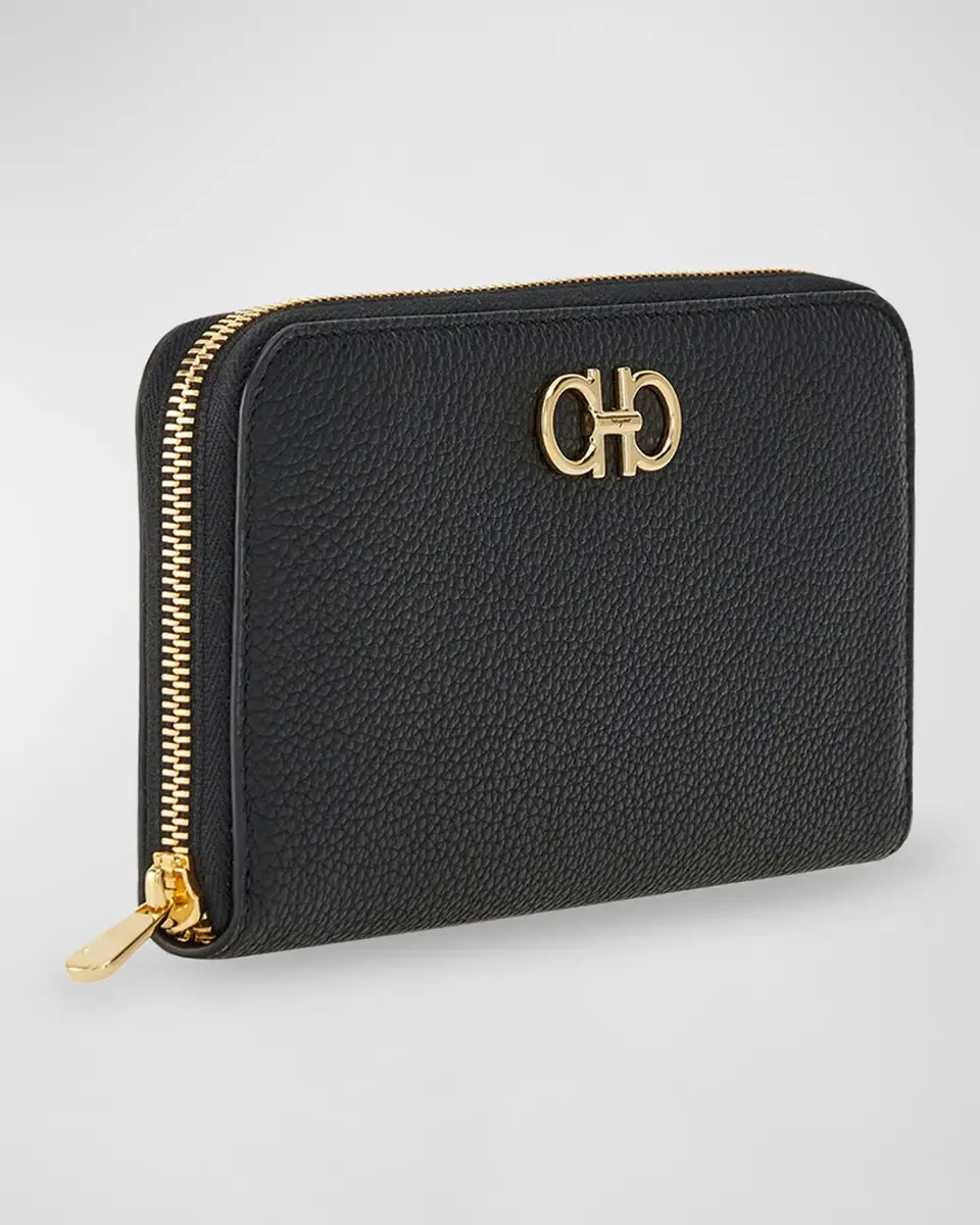 Ferragamo Gancini Zip Leather Continental Wallet | Thumbnail 3 Ferragamo Gancini Zip Leather Continental Wallet | Thumbnail 3