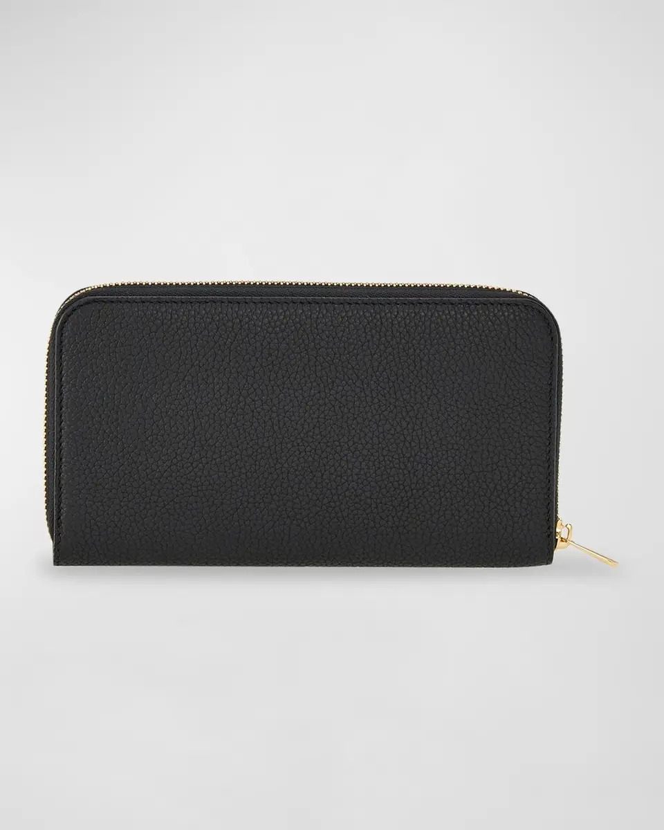 Ferragamo Gancini Zip Leather Continental Wallet | Thumbnail 4 Ferragamo Gancini Zip Leather Continental Wallet | Thumbnail 4