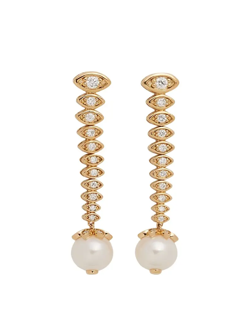 Sydney Evan 14k Yellow Gold Graduated Marquis Eye Earrings | Image 1 Sydney Evan 14k Yellow Gold Graduated Marquis Eye Earrings | Image 1