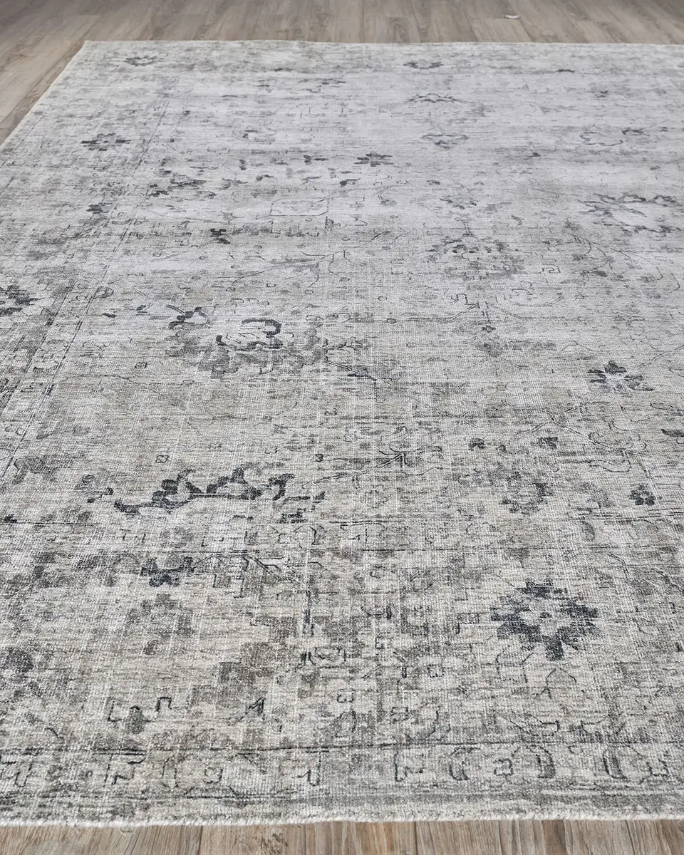 Exquisite Rugs Cambridge Hand-Loomed Gray & Silver Rug | Thumbnail 2 Exquisite Rugs Cambridge Hand-Loomed Gray & Silver Rug | Thumbnail 2