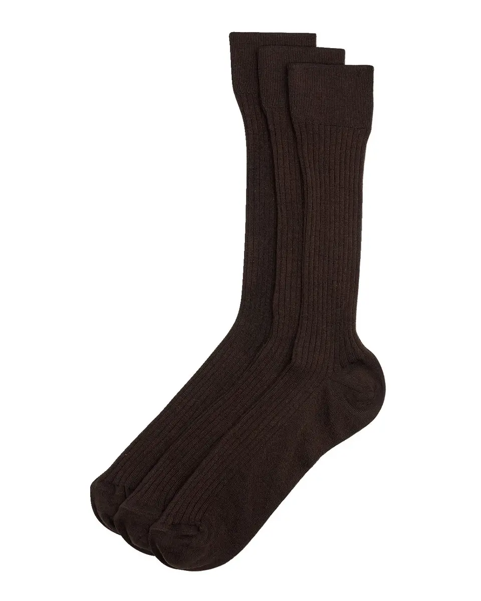Neiman Marcus Men's 3-Pack Ribbed Crew Socks | Thumbnail 3