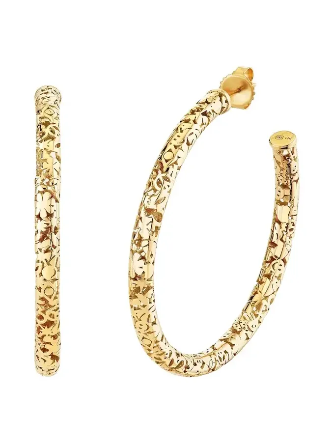Large Icon Wallpaper Tube Hoop Earrings Large Icon Wallpaper Tube Hoop Earrings